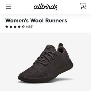 allbirds wool runners sneakers, sz 6